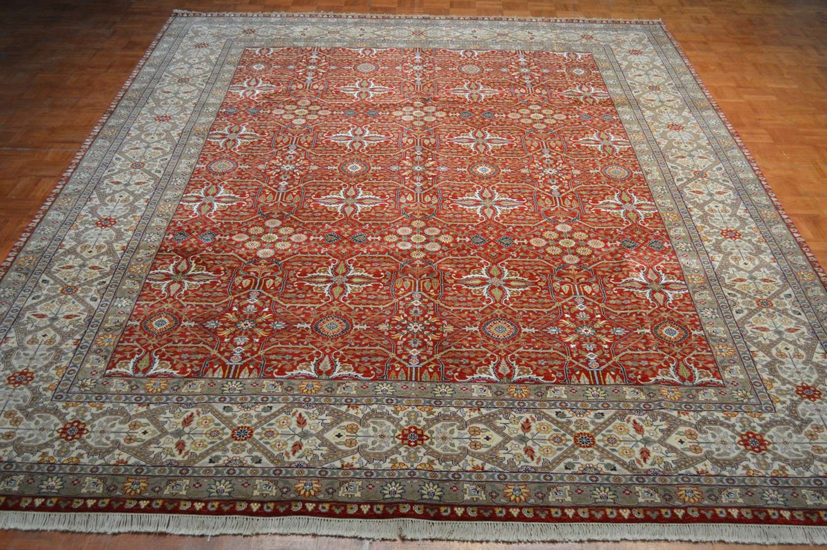 9' 0" x 11' 8" India Agra Rug image 10