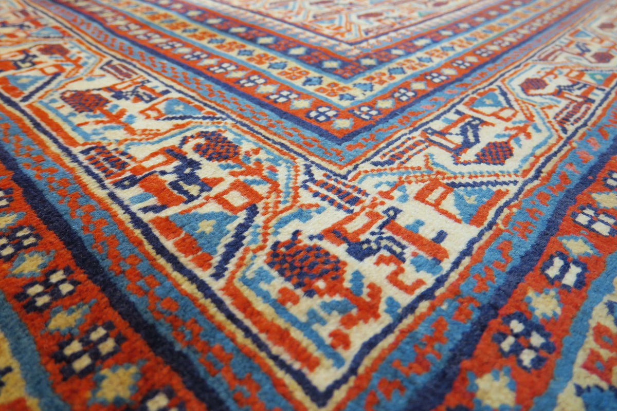 9' 7" x 11' 1" Persian Sarouk Rug image 10
