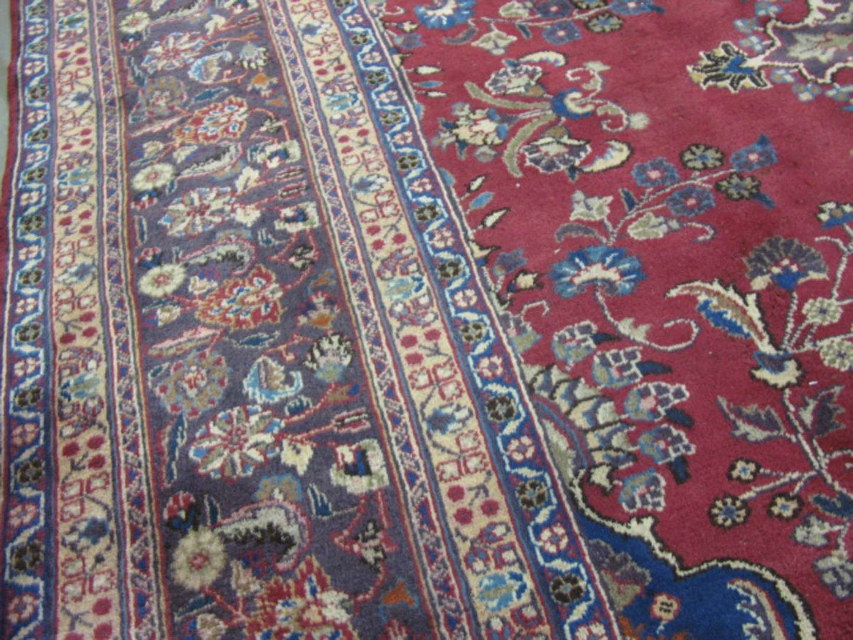9' 9" x 13' 0" Persian Mashhad Rug image 7