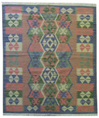 6' 5" x 8' 2" India Kilim Rug image 6
