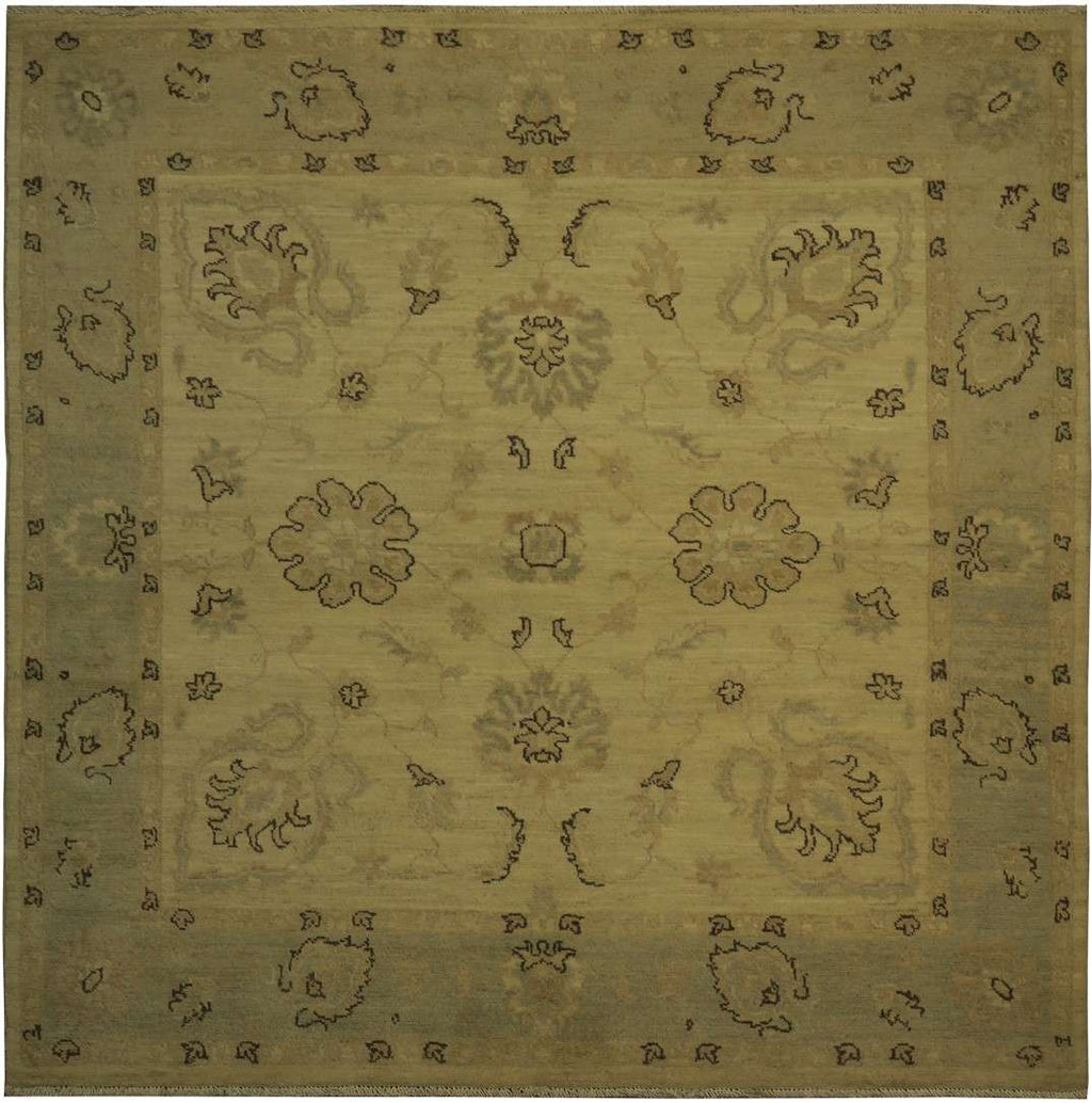5' 0" x 5' 1" Pakistan Peshawar Square Rug image 0