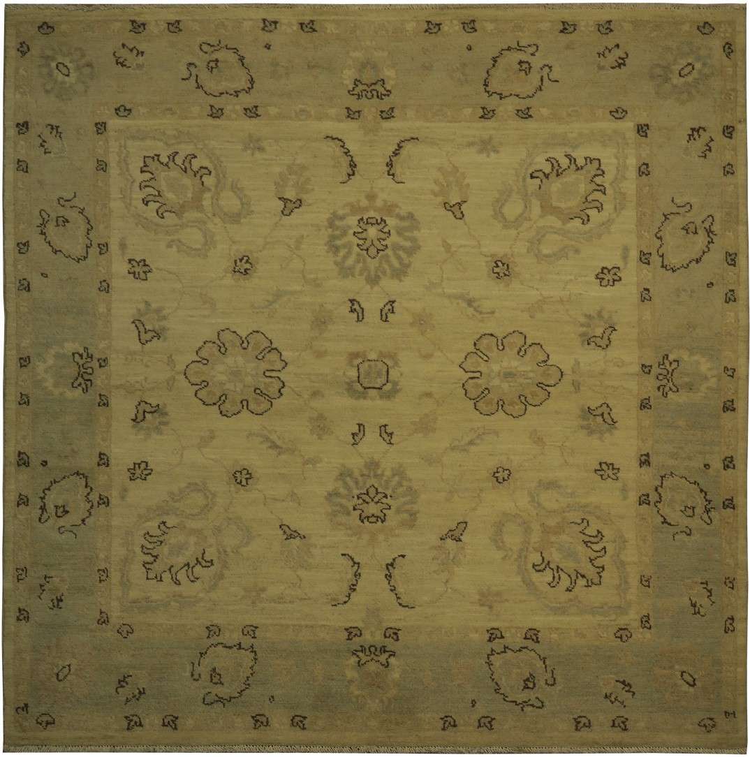 5' 0" x 5' 1" Pakistan Peshawar Square Rug image 0