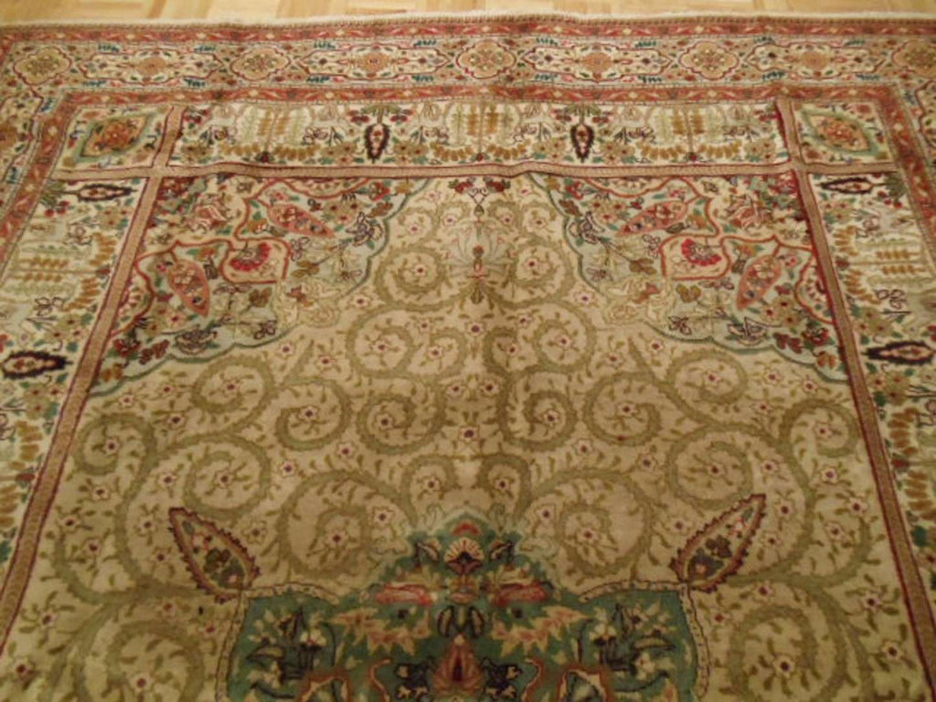 7' 1" x 10' 5" Persian Tabriz Rug image 3