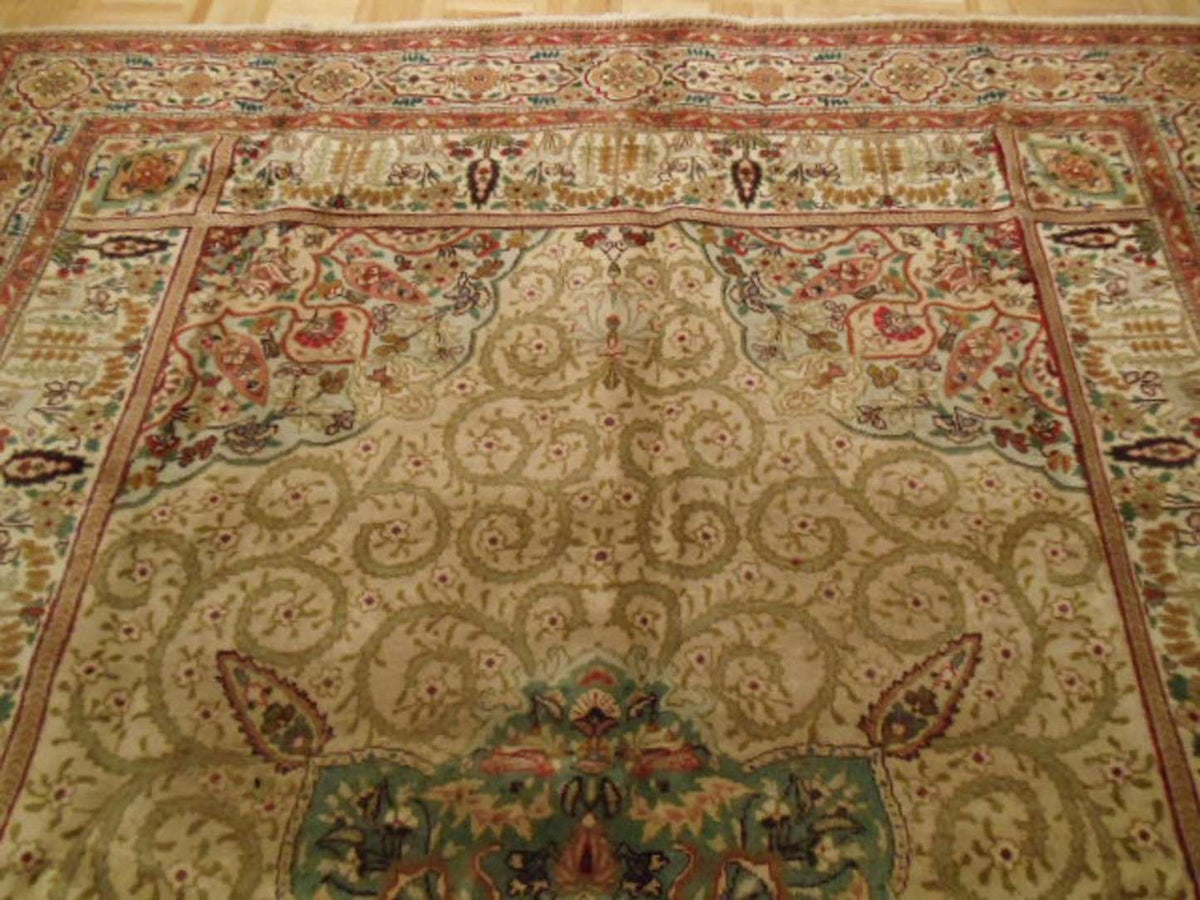 7' 1" x 10' 5" Persian Tabriz Rug image 3