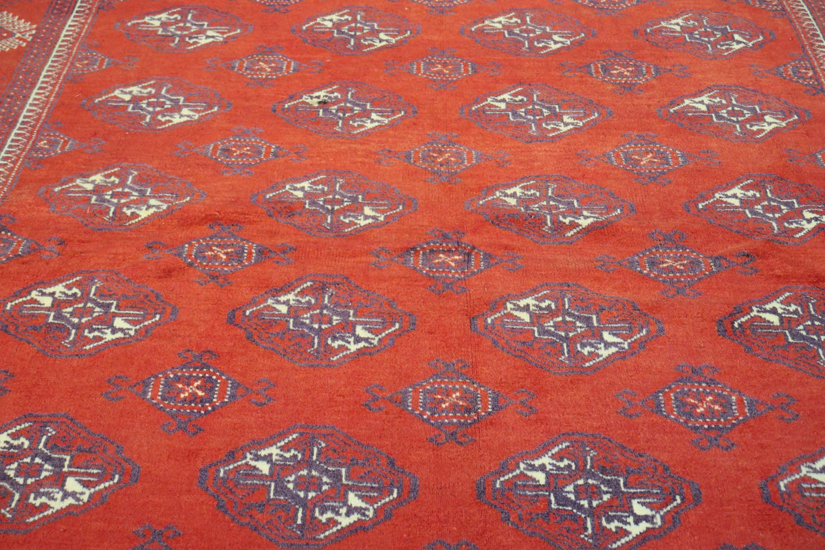 6' 4" x 9' 1" Persian Turkeman Rug image 11