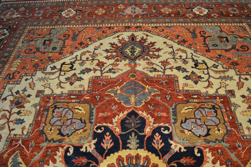 11' 8" x 14' 8" India Serapi Rug image 3