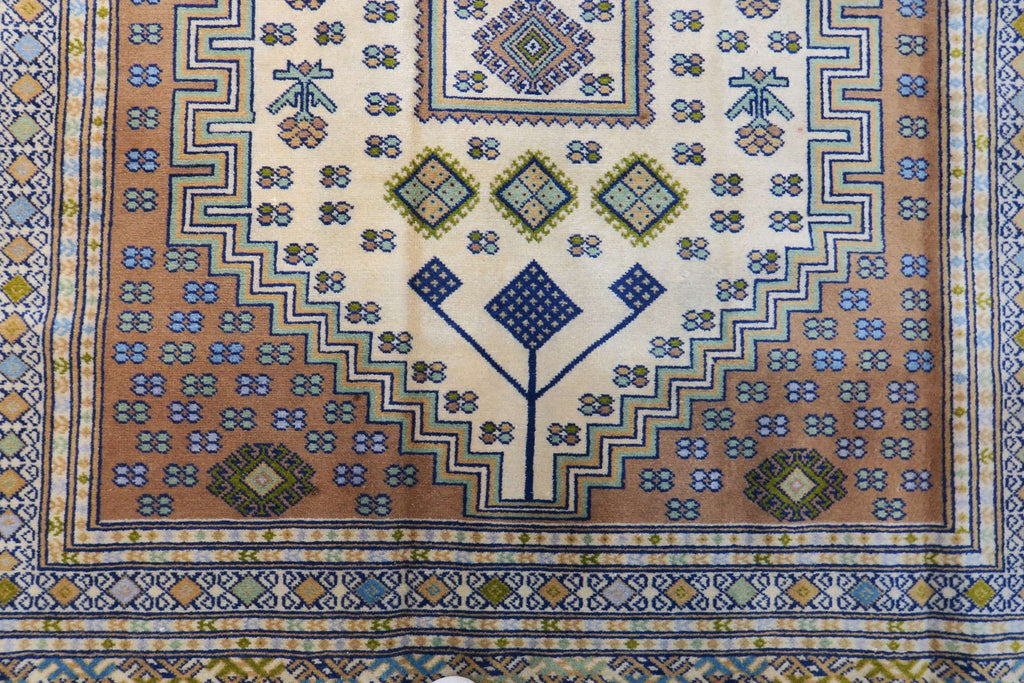 4' 2" x 5' 2" Persian Turkeman Rug image 5