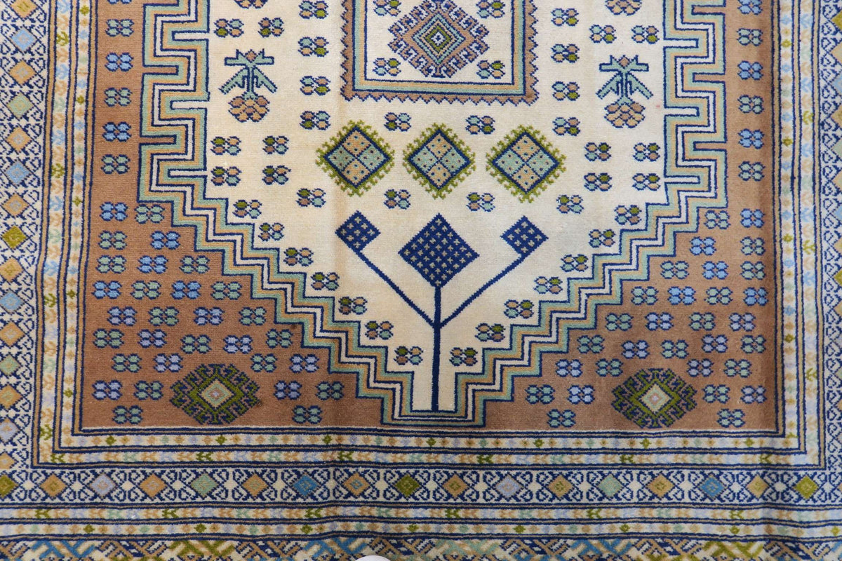 4' 2" x 5' 2" Persian Turkeman Rug image 5