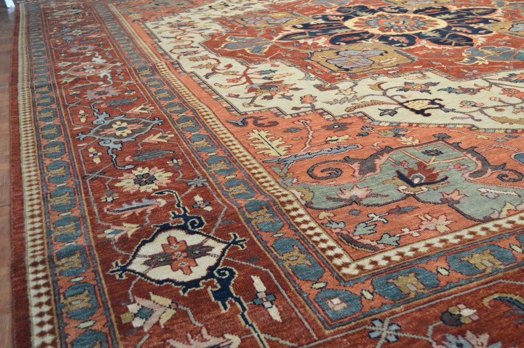 11' 8" x 14' 8" India Serapi Rug image 9