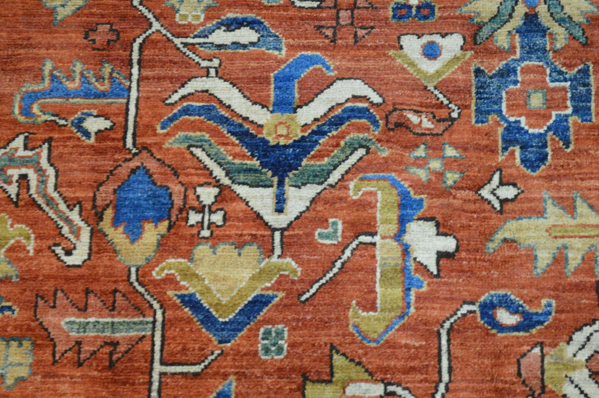 11' 8" x 19' 8" Pakistan Serapi Rug image 4