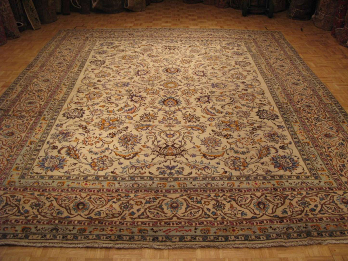 11' 4" x 13' 1" Persian Mashhad Rug image 1