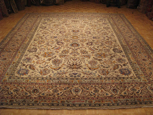 11' 4" x 13' 1" Vintage Mashhad Rug image 1
