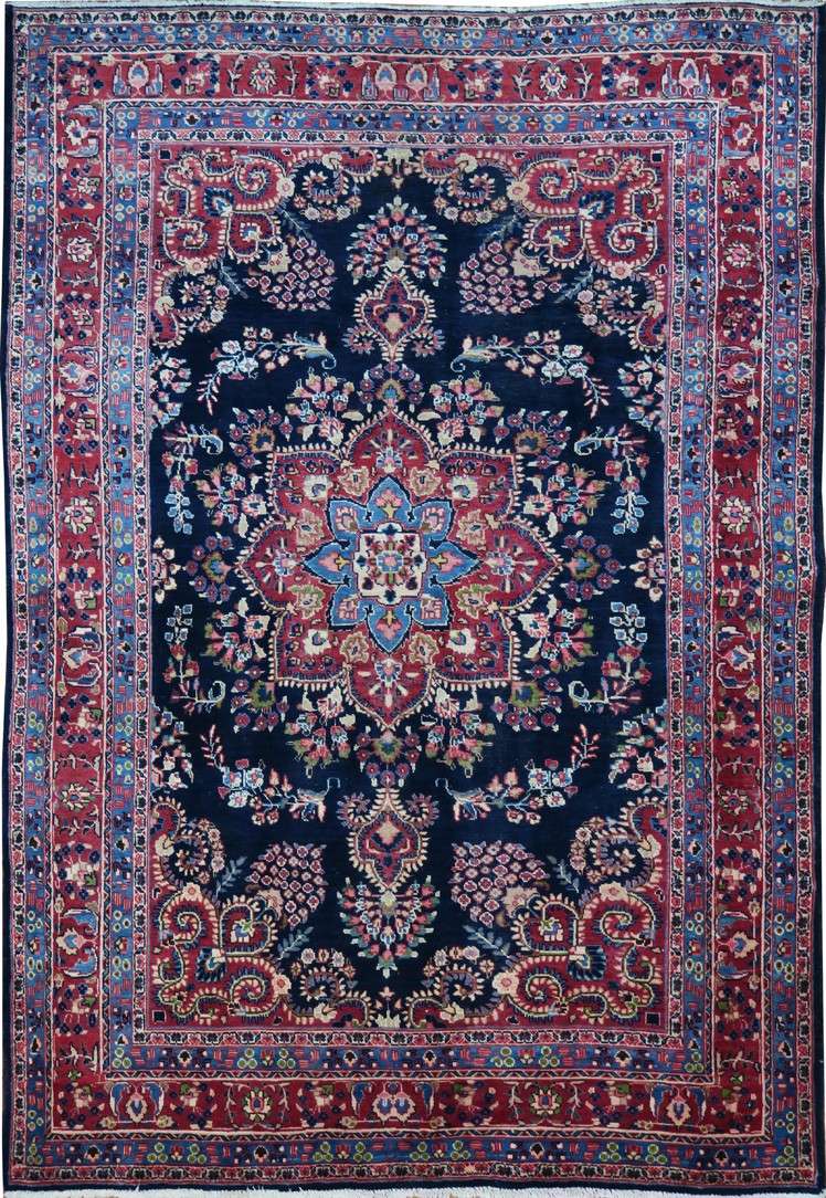 6' 6" x 9' 3" Vintage Mashhad Rug image 0