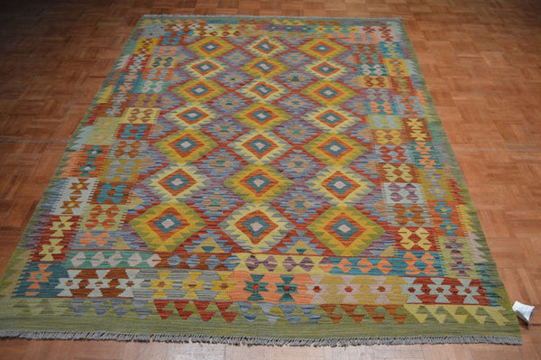 5' 7" x 8' 1" India Kilim Rug image 1