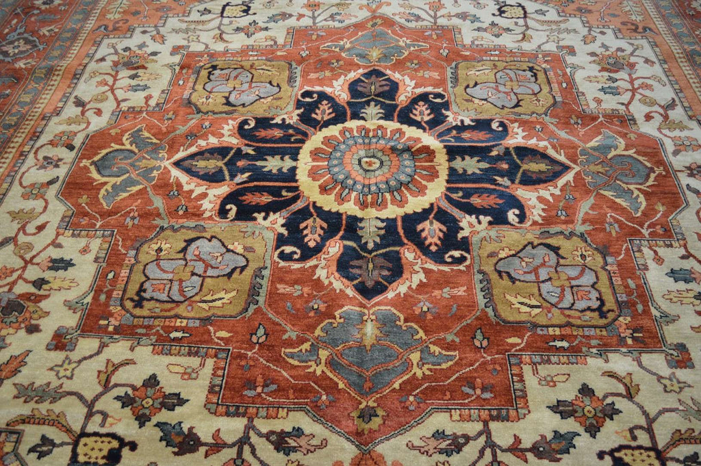 11' 8" x 14' 8" India Serapi Rug image 8