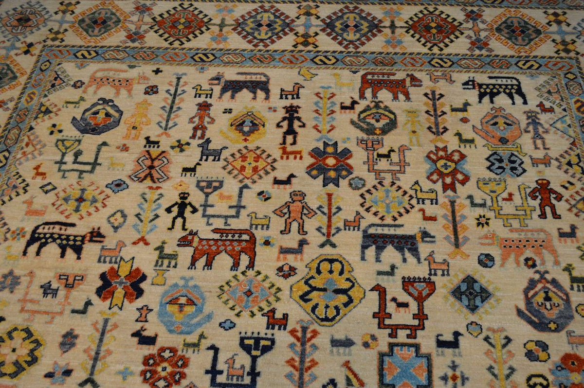 8' 1" x 9' 10" Pakistan Chobi Rug image 8