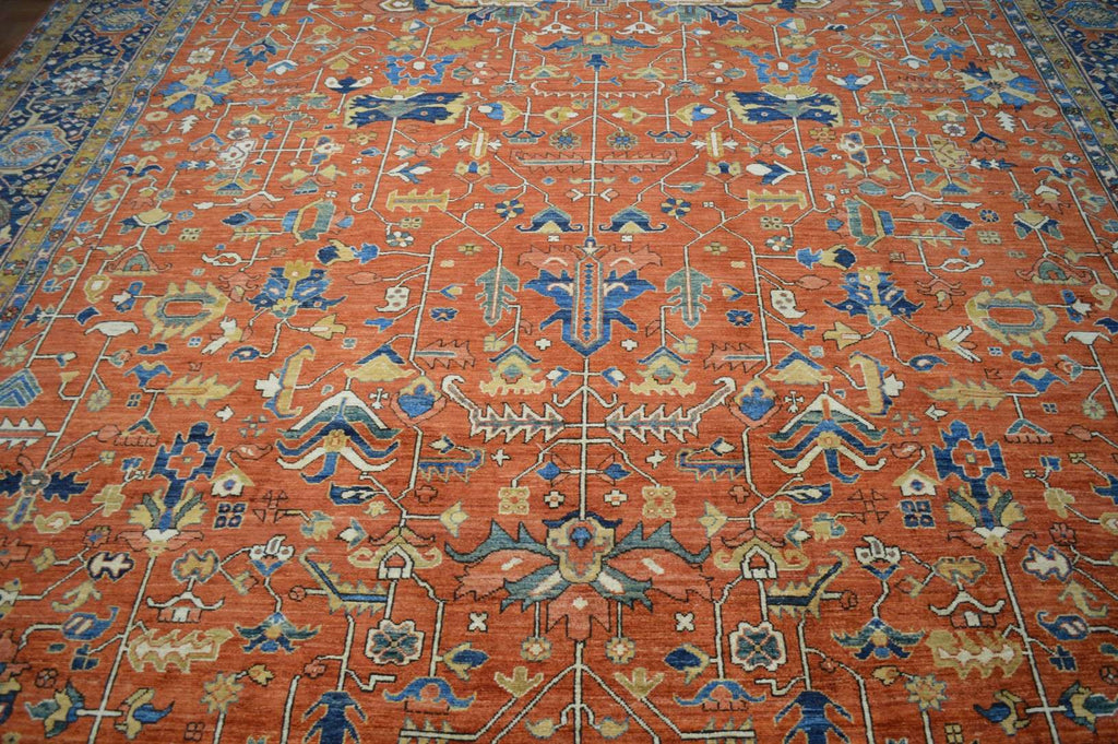 11' 8" x 19' 8" Pakistan Serapi Rug image 8