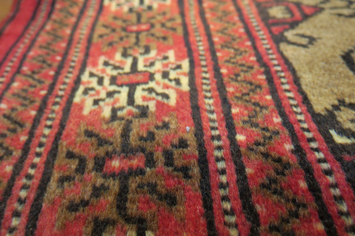 2' 8" x 4' 9" Persian Turkeman Rug image 11