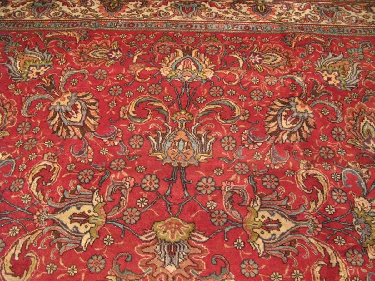 9' 1" x 13' 0" Persian Tabriz Rug image 5