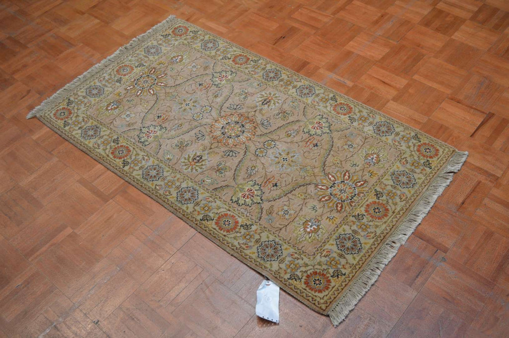 2' 4" x 4' 3" India Agra Rug image 2