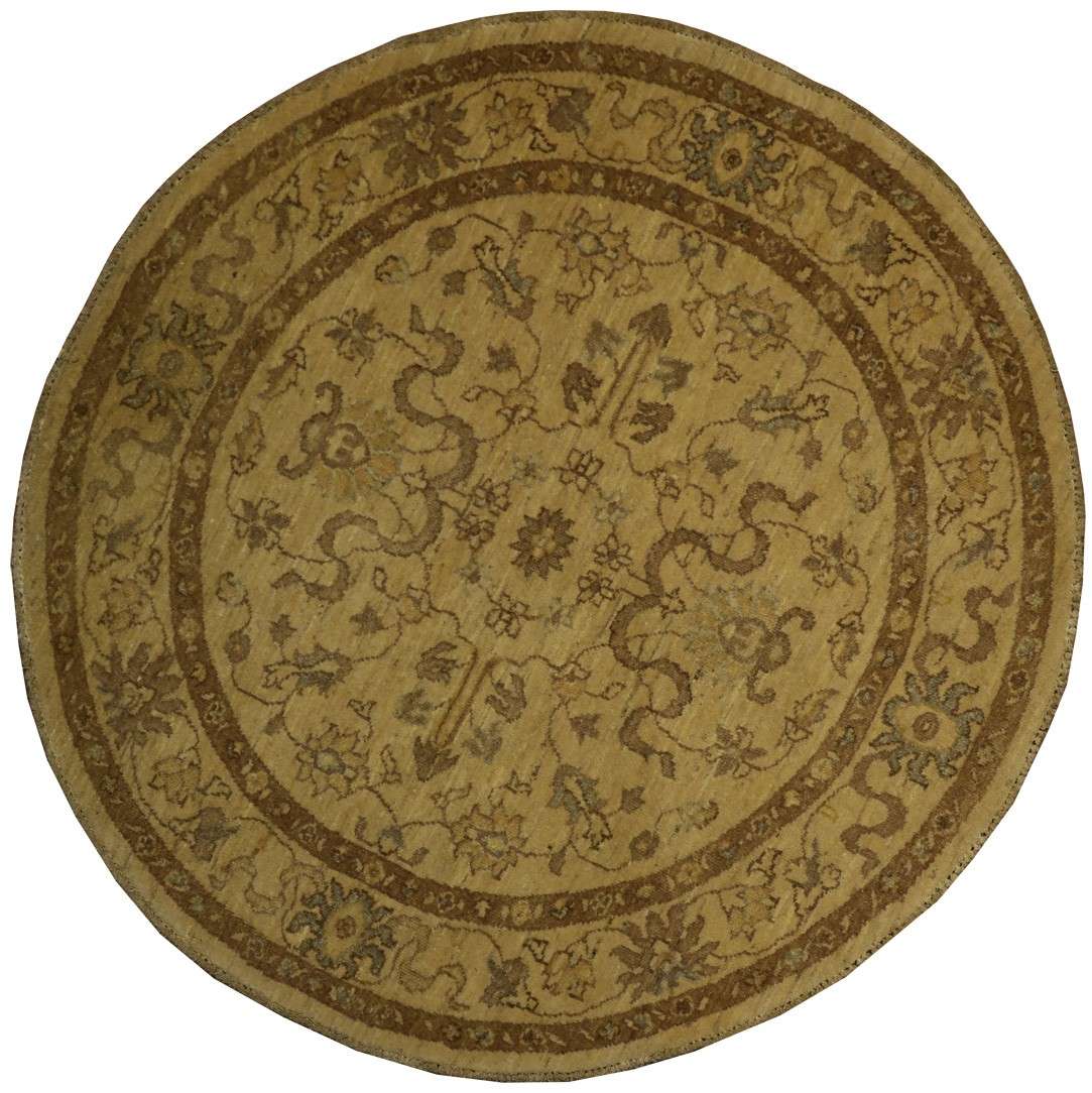 4' 3" x 4' 3" Pakistan Peshawar Round Rug image 0