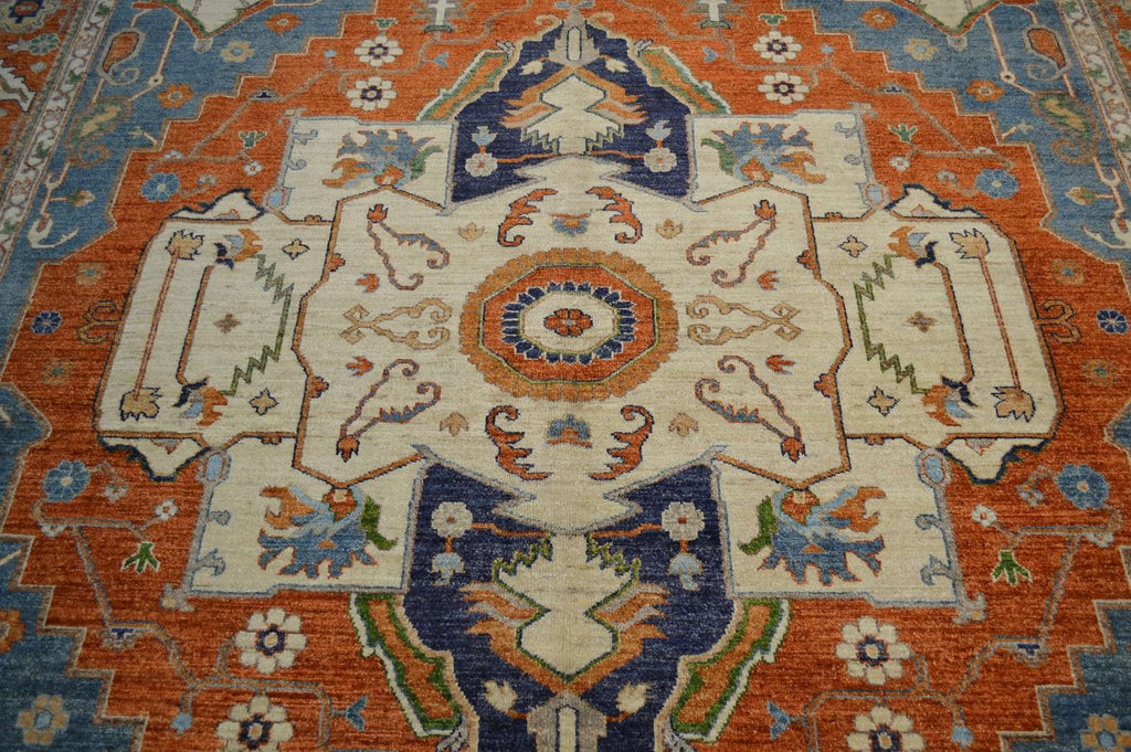 9' 0" x 12' 1" Pakistan Serapi Rug image 8