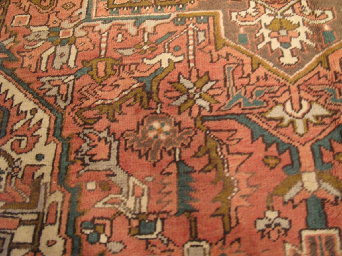 8' 1" x 11' 0" Persian Heriz Rug image 2