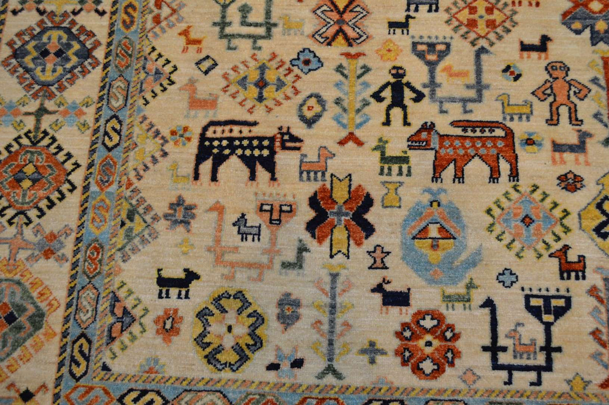8' 1" x 9' 10" Pakistan Chobi Rug image 3