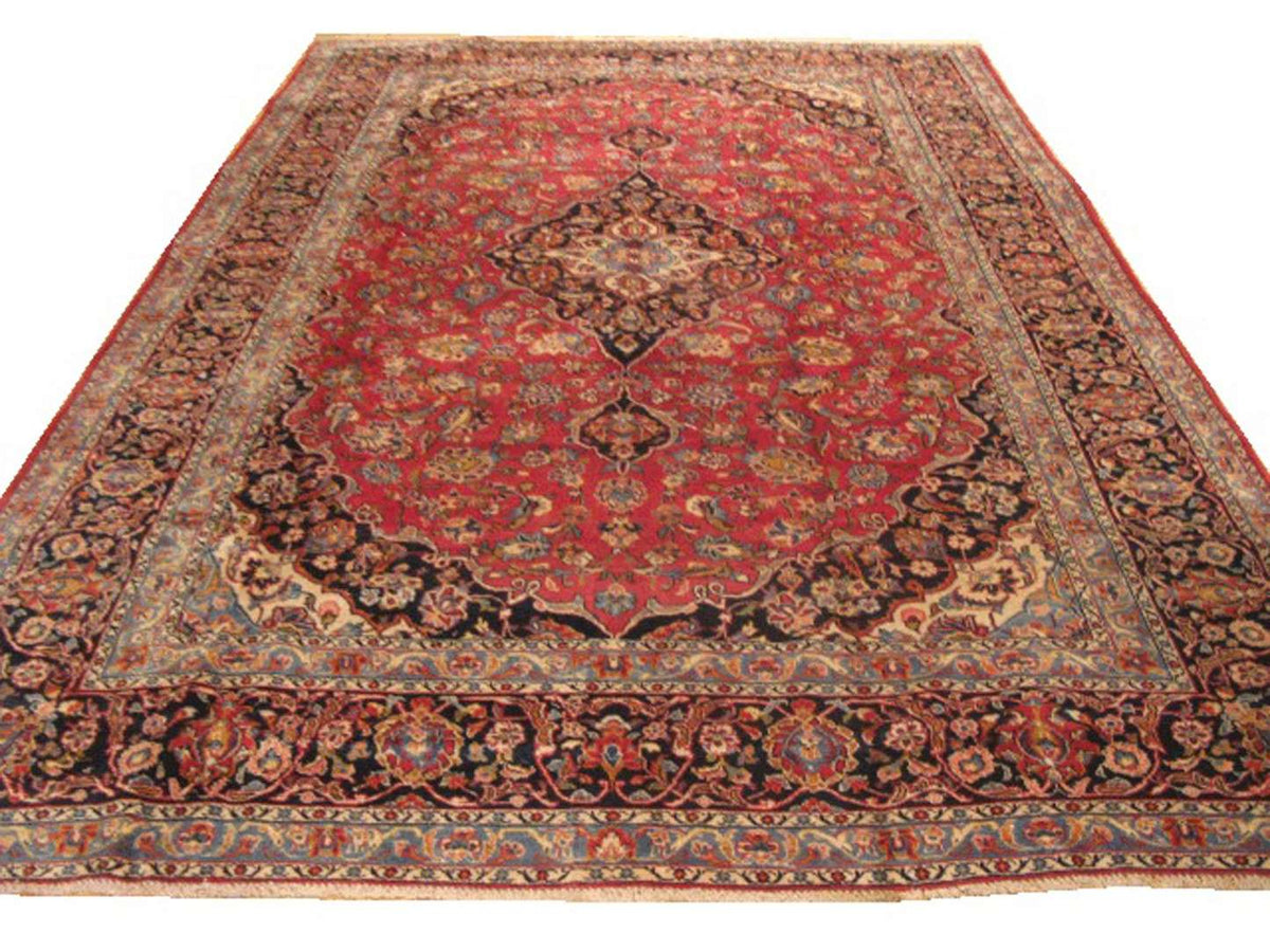 8' 1" x 12' 0" Persian Kashan Rug image 0