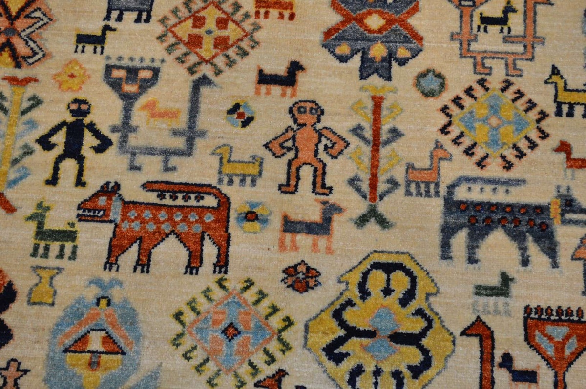 8' 1" x 9' 10" Pakistan Chobi Rug image 6