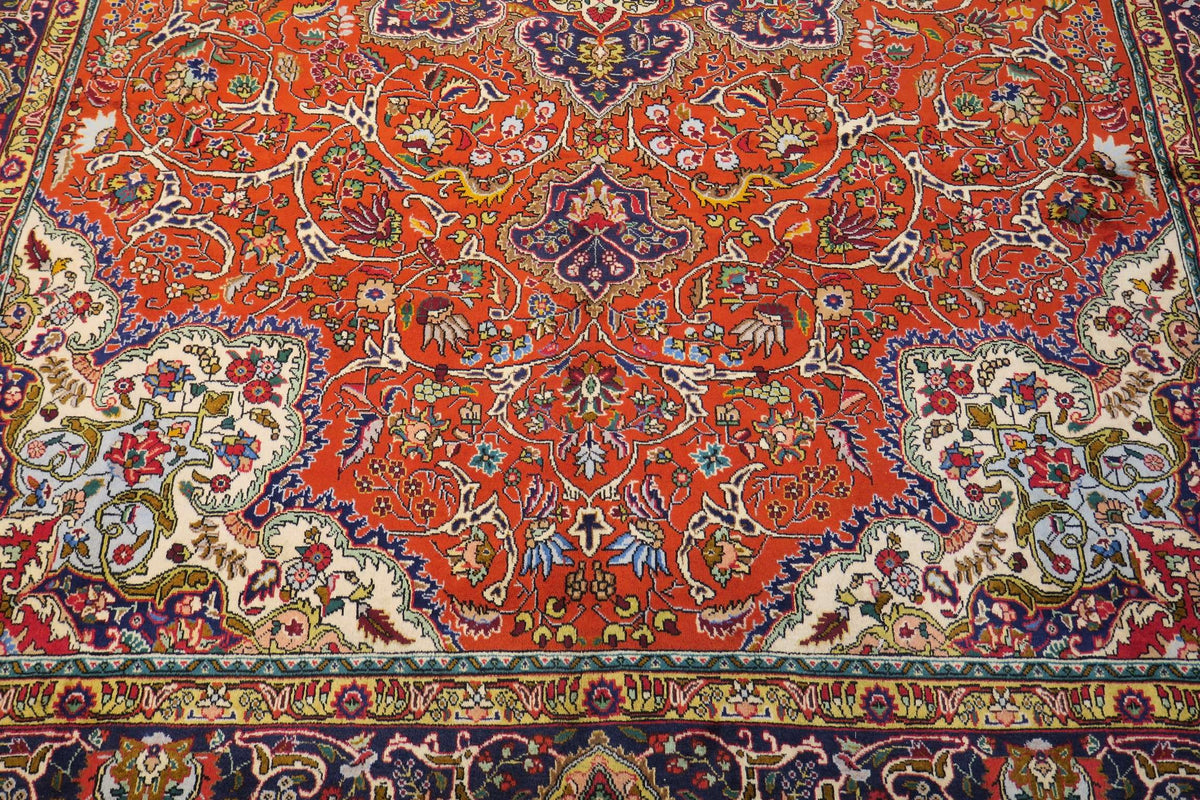 7' 0" x 10' 2" Persian Tabriz Rug image 0