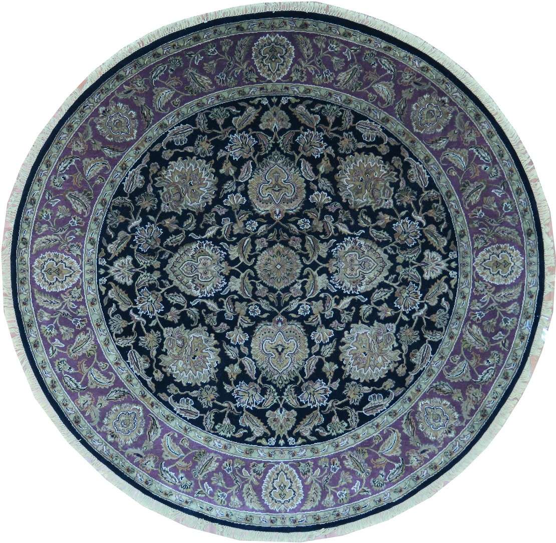 8' 4" x 8' 4" India Agra Round Rug image 0