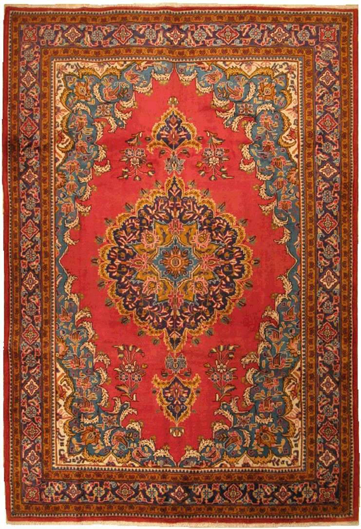 7' 3" x 9' 1" Persian Golpayegan Rug image 0