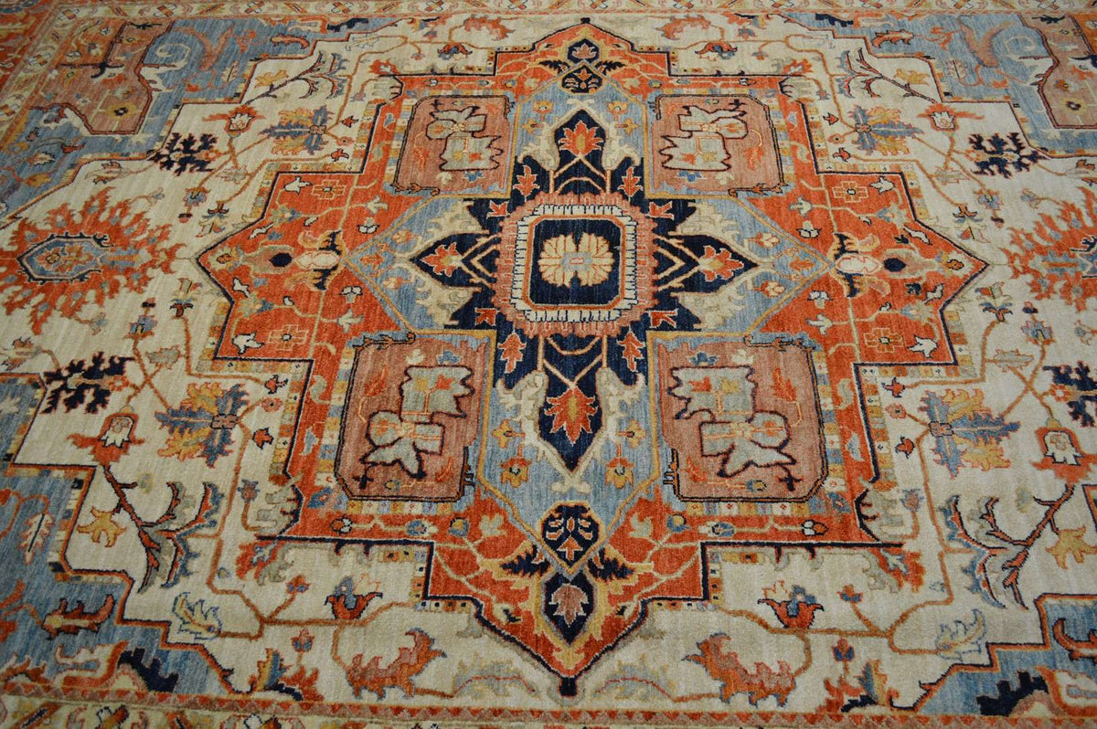 9' 0" x 12' 0" Pakistan Serapi Rug image 8