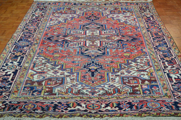 7' 1" x 9' 1" Persian Heriz Rug image 1