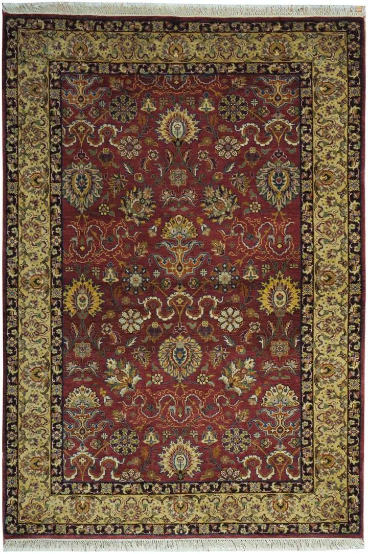 4' 1" x 6' 0" India Agra Rug image 0