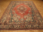 6' 1" x 10' 8" Persian Sarouk Rug image 1