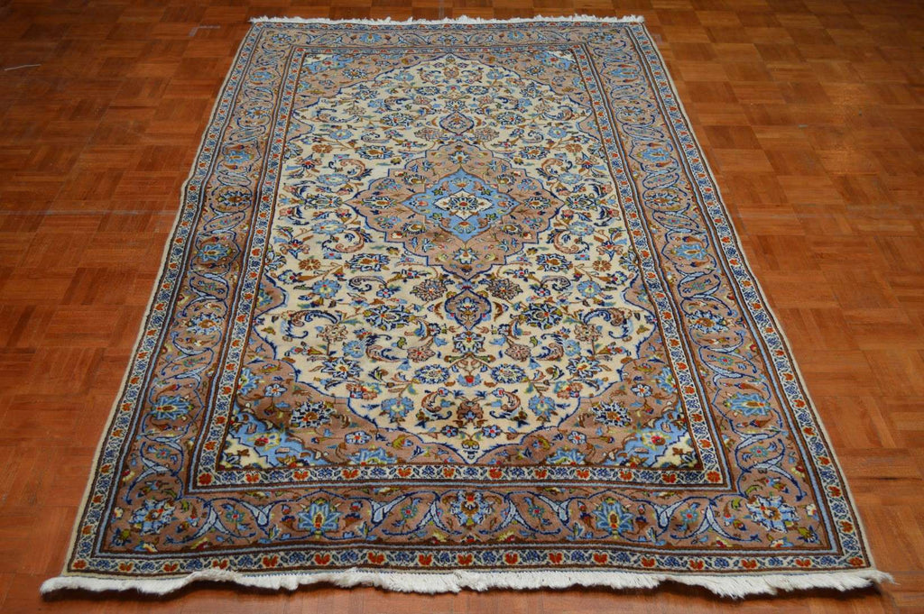 4' 8" x 8' 3" Persian Kashan Rug image 1