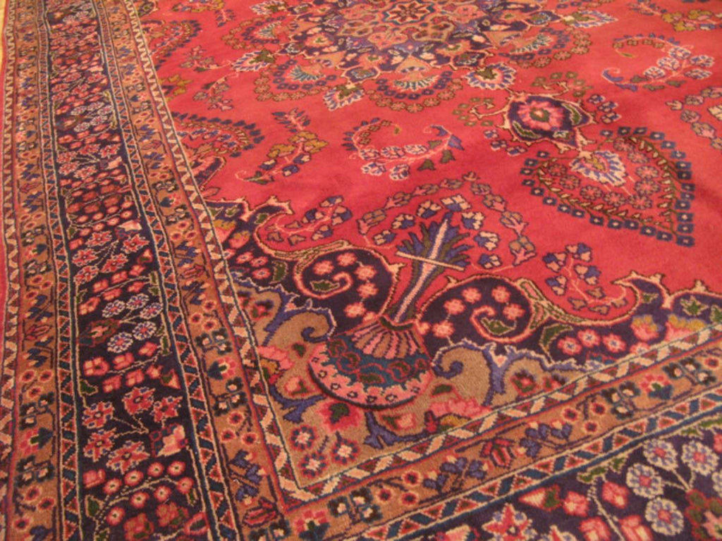 6' 7" x 9' 7" Persian Mashhad Rug image 4