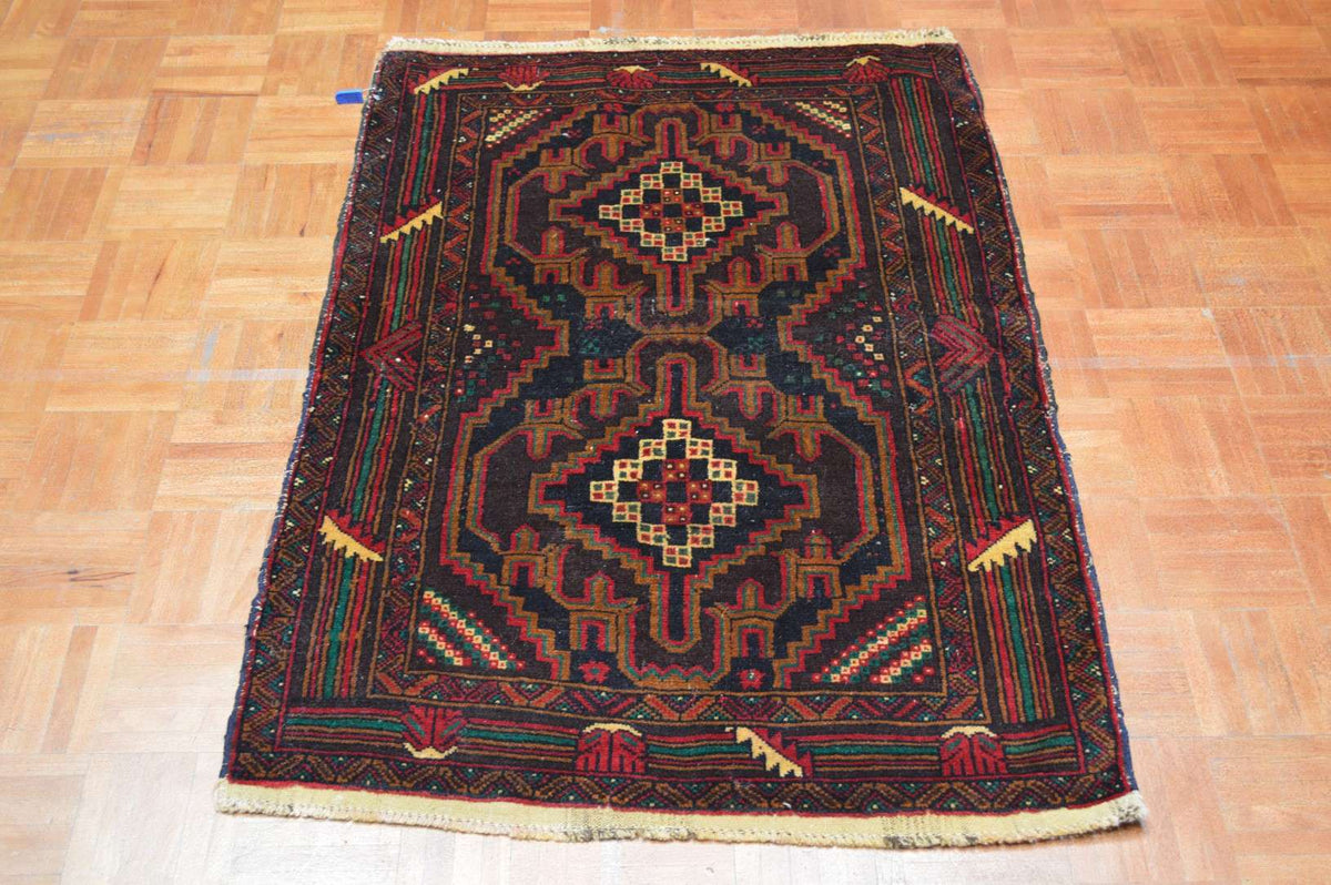2' 8" x 4' 2" Afghanistan Belouch Rug image 1