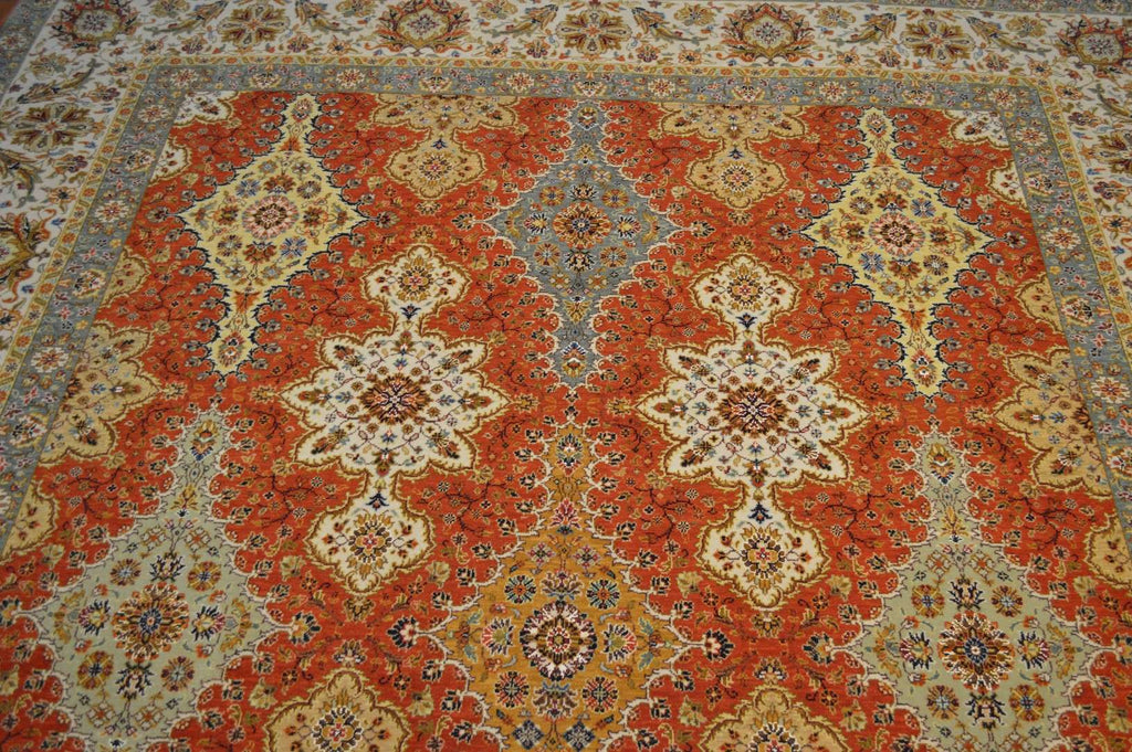 8' 1" x 9' 9" India Agra Rug image 3