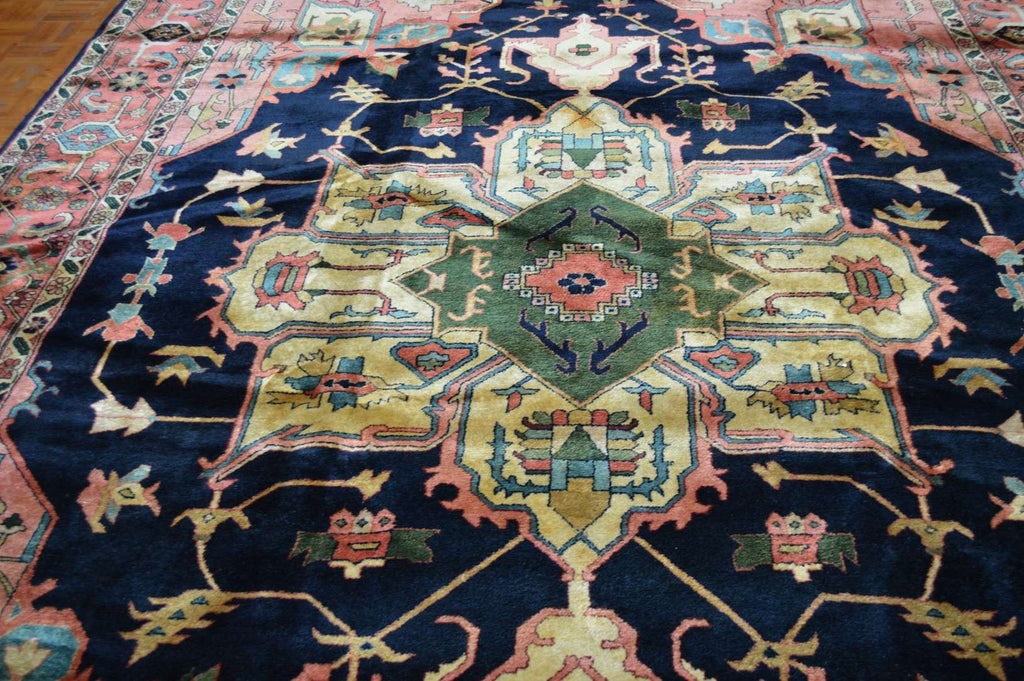 10' 0" x 14' 2" India Heriz Rug image 5