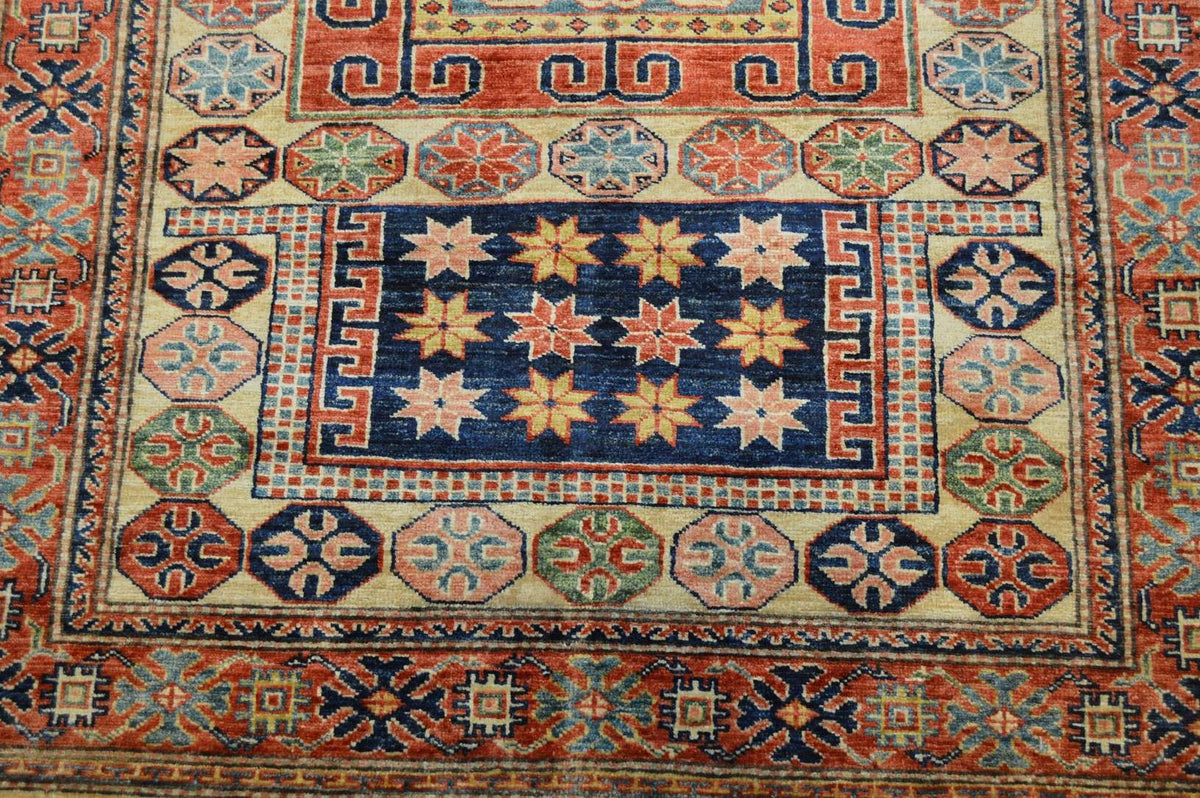 4' 1" x 6' 0" Pakistan Kazak Rug image 6
