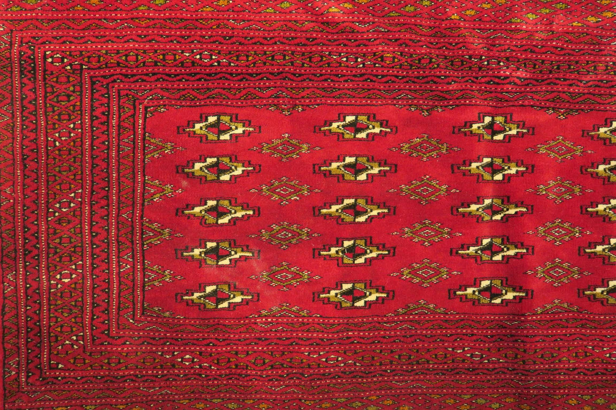 1' 9" x 4' 3" Persian Turkeman Rug image 2