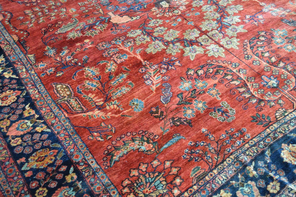 8' 8" x 12' 0" Persian Sarouk Rug image 5