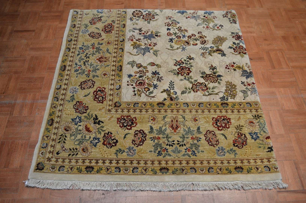 3' 9" x 4' 3" India Agra Rug image 1