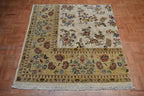 3' 9" x 4' 3" India Agra Rug image 1