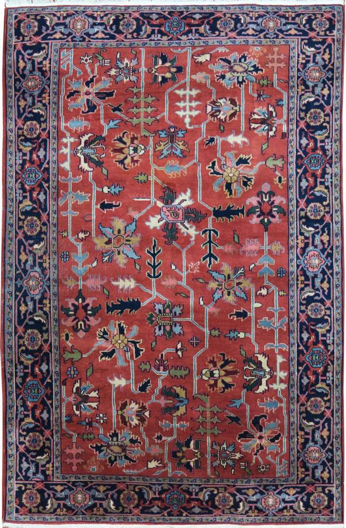 5' 9" x 9' 0" India Heriz Rug image 0