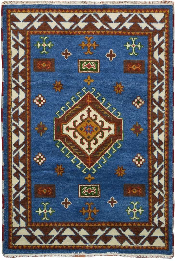 4' 0" x 6' 0" India Kazak Rug image 0