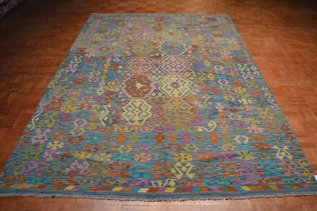 6' 8" x 9' 7" India Kilim Rug image 4